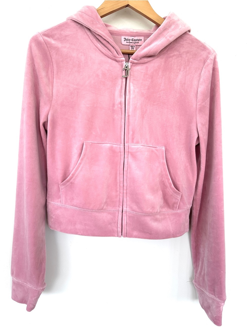 Juicy Couture Dusty Pink Velour Zip-Up Hoodie, NWT